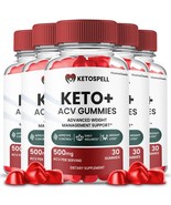 5 Pack Keto Spell ACV Gummies Max Strength with B12 Pomegranate and Beet... - $250.57 CAD