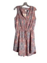 Gap Tunic V-neck Dress With Waist Tie Paisley Print Size Medium Lined W/... - £12.46 GBP