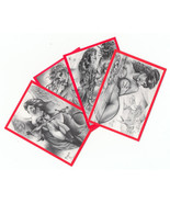 Don Paresi VAMPIRES &amp; VIXENS RED 4 card PROMO 1995 Set~! - $17.38 CAD