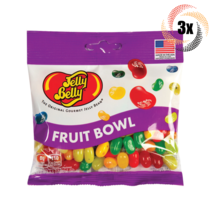 3x Bags | Jelly Belly Gourmet Beans Fruit Bowl Flavor Peg Bags Candy | 3.5oz | - £13.16 GBP