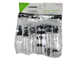 MIAMICA Clear for Take Off Security Case 15 Piece Set TSA Approved - £7.07 GBP