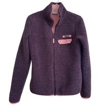 Columbia Purple Sherpa Zip Up Jacket Pink Lining Sz Medium - $18.81