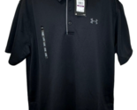 Mens Under Armour Loose Fit Tech UA Golf Polo Shirt Black  Size 2XL NWT $45 - $29.65