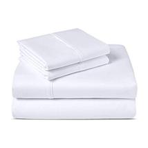 Lavish Touch King Size Sheet Set - Cotton Rich 1250TC Tri-Blend with Solid Satee - £53.14 GBP