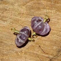 Amethyst Carving Rondelle Vermeil Beads Natural Loose Gemstone making Jewelry - £2.44 GBP