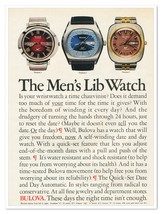 Print Ad Bulova Men&#39;s Lib Watch Vintage 1972 Advertisement - $9.70
