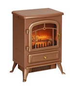 HOMCOM 22in Electric Fireplace Heater Stove LED Flames Dark Brown - $186.63 CAD