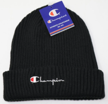 Champion Pivot 2.0 Black Beanie Winter Ribbed Hat One Size NWT - $91.91 MXN