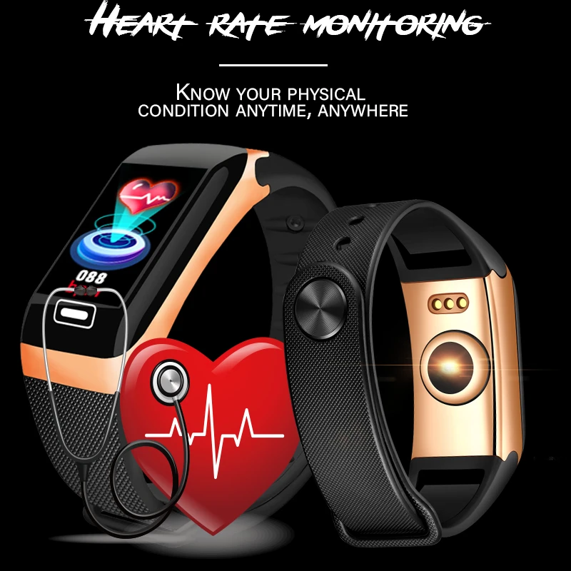 LIGE Smart Watch Men Women smartwatch Waterproof  Smart celet for   Heart Rate B