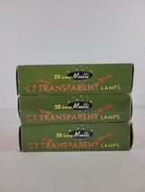 C7 XMAS Light Set of 3 Bulb Set String Indoor Outdoor 25 Multi Color 24&#39; NOS Vtg - £14.74 GBP