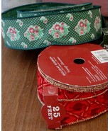 Country Living Holiday Ribbon - 25 ft - BRAND NEW - CHRISTMAS CLOTH RIBBON - $6.99