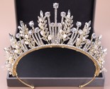 Crystal leaf crowns princess queen pageant prom pearl veil tiaras headband wedding thumb155 crop