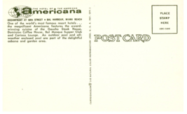 Americana Hotel Bal Harbour Miami Beach Florida Postcard - £5.52 GBP