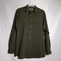 Ariat TEK Heat Series Men&#39;s Olive Green Button Down Long Sleeve Shirt Si... - £21.24 GBP