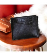 Handmade Black Leather Bifold Wallet: Slim Full Grain with Side Flip - $1,895.83 MXN