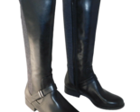 LIFE STRIDE Xtra Black Tall Riding Boots Knit back Panel 9M  - $39.55
