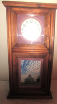 QUARTZ WALL CLOCK WOOD CASE, PICTURE OF ARKANSAS DIAMOND MINE - $1,527.18 MXN