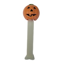Vintage 1980 Pumpkin Jack O Lantern PEZ Halloween Glow In Dark Candy Dispenser - £4.66 GBP
