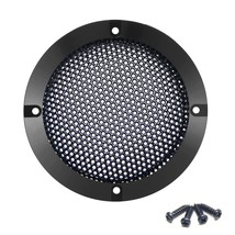 2Pcs 2&quot; Speaker Grill Cover Mesh Black Metal Trim Decorative Circle Subw... - £10.59 GBP