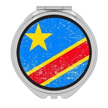 Democratic R. Congo : Gift Compact Mirror Flag Retro Artistic Congolese ... - $12.99