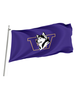 Washington Huskies NCAAF Flag,Size -3x5Ft / 90x150cm, Garden flags - £23.36 GBP