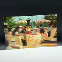 Vintage Walt Disney World Postcard Ephemera Theme Park Post Card Goofy Tea Cups - £10.43 GBP