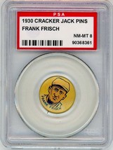 1930 Cracker Jack Pins Frank Frisch PSA 8 P1324 - £312.12 GBP