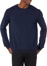 John Varvatos Star USA Birdseye Cotton/Cashmere Crewneck Sweater in Navy-Small - £57.00 GBP