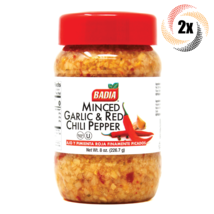 2x Jars Badia Minced Garlic &amp; Red Chili Pepper Flavor | 8oz | Gluten Free! - £14.60 GBP