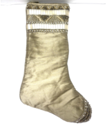 Trimsetter Gold Beads and Crystal Luxury Christmas 20&quot; Long Stocking - $216.57 MXN