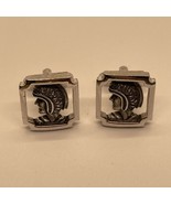 Vintage Silver Tone Roman Gladiators Warriors Men&#39;s Cufflinks KG - $376.14 MXN