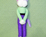 VINTAGE KNEE HUGGER CAT OUR OWN IMPORT STUFFED ANIMAL PURPLE PANTS STRIP... - £10.59 GBP