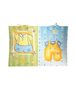 Baby Boy Shower Jumbo Glossy 2 pc Gift Bag Assortment 18 x 13 - £4.18 GBP