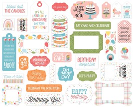 Echo Park Cardstock Ephemera  Frames and Tags, Birthday Girl - £9.90 GBP