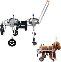 Dog Wheel Chair, Adjustable 4 Wheel Pet Wheelchair with Handle XS Dogs/cats - $140.12 CAD