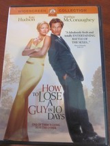 How To Lose A Guy In 10 Days Comedy Movie DVD Kate Hudson Matthew McConaughey - £7.85 GBP