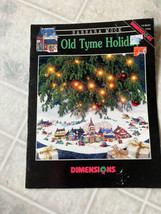 Dimensions Pattern #302 Old Tyme Holiday Tree Skirt Barbara Mock Village... - £18.07 GBP