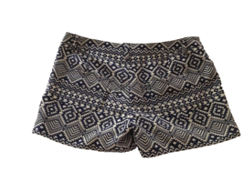 Laundry By Shelli Segal Shorts Size 8 Blue White Geometric Print Boho Chic - £8.77 GBP