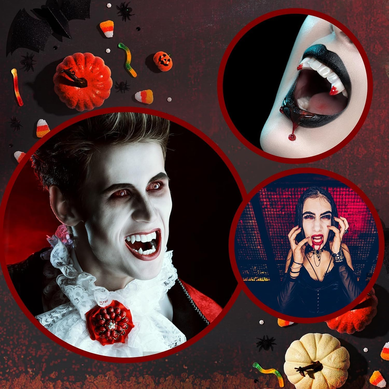 Vampire Teeth 4 Sizes Halloween Decorations Party Cosplay Props 4 Pairs Vampire  Item image 7