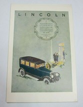 Vintage 1924 Lincoln Sedan Car Auto Print Ad Ford Motor Company 14.5 x 9.5 RARE  - £11.87 GBP