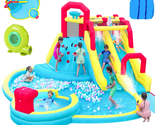 7 in 1 Inflatable Water Slide Bounce House 220.4&quot; X 193.3&quot; X 102.3&quot;  Wat... - £526.22 GBP