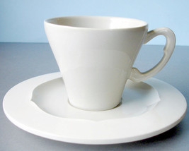 Evol by Faiencerie De Gien Cup &amp; Saucer 2 Tone by Patrick Jouin France New - $24.65