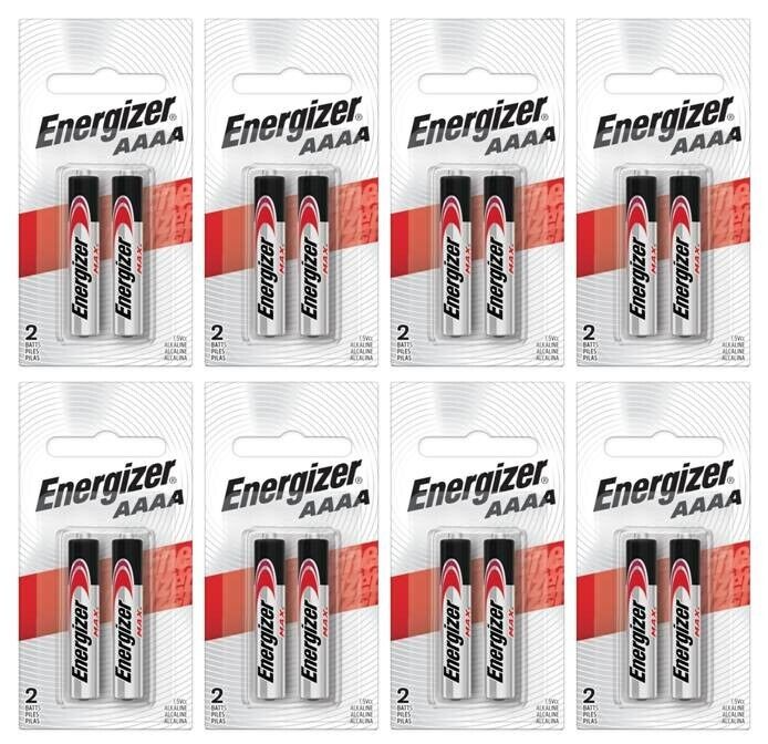Primary image for Energizer AAAA Batteries, 1.5-Volt Battery AAAA Alkaline, 2-ct (8-PACK)