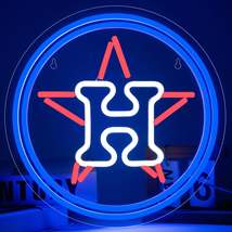 Baseball Neon Signs,Astros Team Logo Light,Baseball Neon Light Sign,Sports Neon  - £17.60 GBP