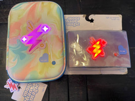 More Than Magic Neon Light Up Magnetic Locker Cup &amp; Zipper Pouch Hard Body - $18.55