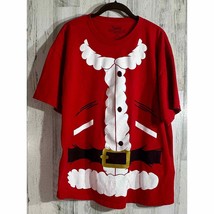 Spencers Faux Santa Claus Suit Tshirt Size Extra Large XL Red - £11.85 GBP