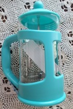 Kitchenworks ~ 8 Cup ~ Aqua ~ Coffee/French Press ~ Glass Pot ~ Plastic Handle - £17.83 GBP