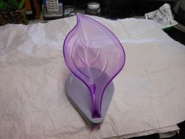 Purple Bathroom Leaf-Shaped Plastic Soap Drain Soap Holder Includ 3 Suct... - €5,04 EUR