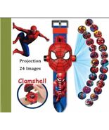 Kids Flashing Light Wrist Watch Spiderman Hulk Flip Up Projection Lumino... - $9.85 CAD