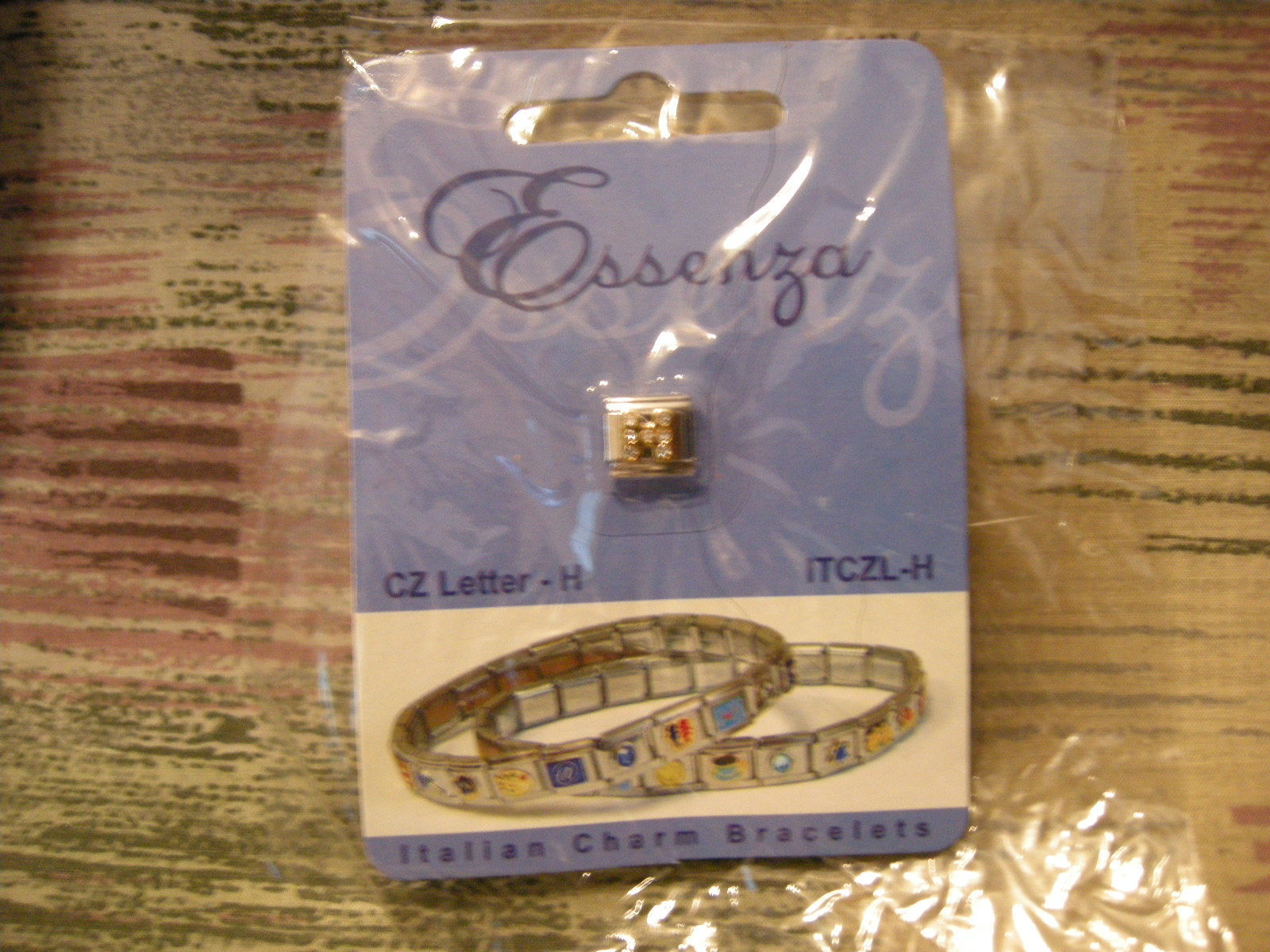 ESSENZA CZ LETTER  ITALIAN CHARM - LINKS TOGETHER MAKES A BRACELET - LET... - $0.98